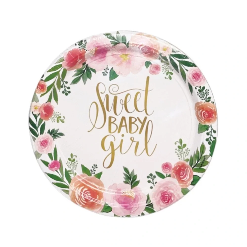 AMSCAN Floral Dinner Plates